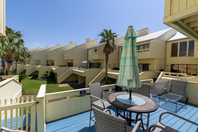 8520 Gulf Blvd Unit 29, Navarre, FL 32566 - wooden deck with a residential view