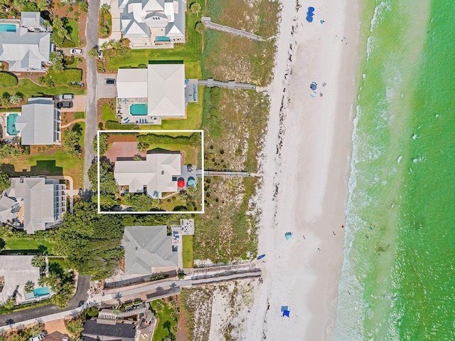 58 Montgomery St, Santa Rosa Beach, FL 32459 - aerial view of residential area featuring waterfront with a beach