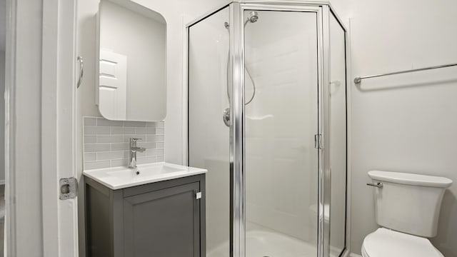 34 Herons Watch Way Unit 1202, Santa Rosa Beach, FL 32459 - full bathroom featuring tasteful backsplash, vanity, and a shower stall