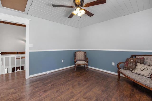 6539 Robar Tesora St, Navarre, FL 32566 - unfurnished room featuring wood finished floors, a ceiling fan, and wood ceiling