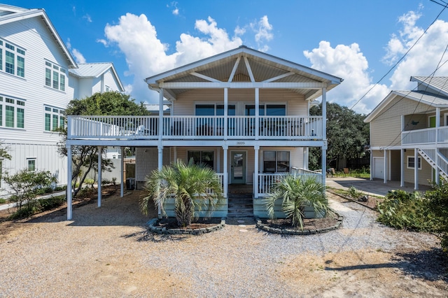8009 E County Highway 30a, Inlet Beach, FL 32461 - view of front facade with covered porch and a balcony