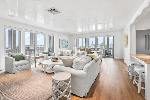 20 Mark Twain Ln Unit 402, Inlet Beach, FL 32461 - living area with light wood-style floors and baseboards