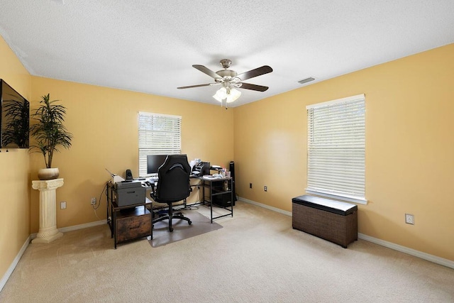 131 Wedgewood Ln, Crestview, FL 32536 - home office with light carpet and ceiling fan