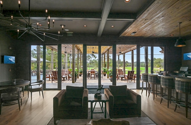 1510 Match Point Ln Unit 303, Panama City Beach, FL 32413 - building lobby featuring beamed ceiling and recessed lighting