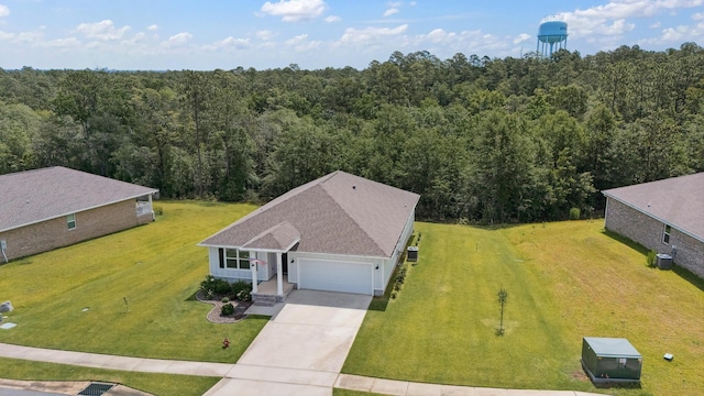 6721 Sarah Ann Way, Laurel Hill, FL 32567 - aerial view of property and surrounding area featuring a forest