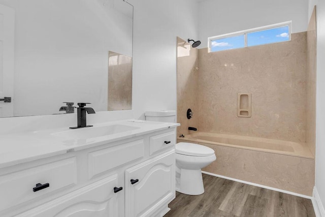 1005 Shalimar Point Dr, Shalimar, FL 32579 - full bath featuring vanity,  shower combination, and wood finished floors