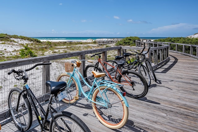 395 Tumblehome Way, Santa Rosa Beach, FL 32459 - wooden deck featuring view of water and beach