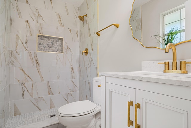 2899 Wisteria Ave, Crestview, FL 32539 - full bathroom featuring vanity and a tile shower