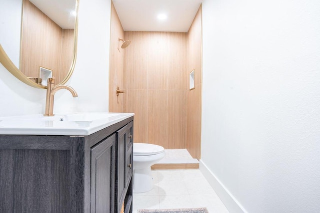 1011 Creel St, Fort Walton Beach, FL 32547 - bathroom with vanity, a shower, and tile patterned floors