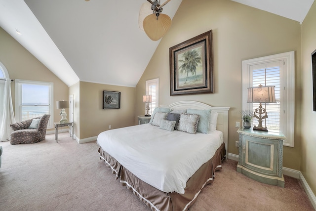 2905 Scenic Gulf Dr, Miramar Beach, FL 32550 - bedroom featuring vaulted ceiling and carpet floors