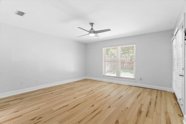 2050 Biscayne Blvd, Navarre, FL 32566 - unfurnished bedroom featuring light wood finished floors and ceiling fan
