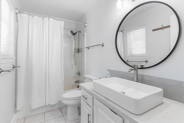 2050 Biscayne Blvd, Navarre, FL 32566 - bathroom featuring tile patterned floors, vanity, and shower / bathtub combination with curtain