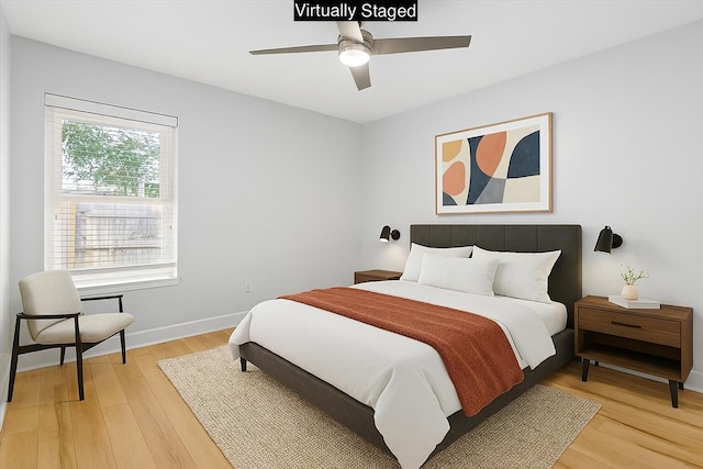2050 Biscayne Blvd, Navarre, FL 32566 - bedroom featuring light wood finished floors and ceiling fan