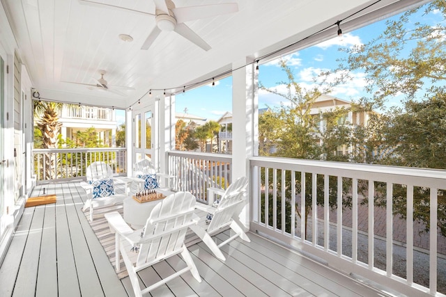 49 Clipper St, Inlet Beach, FL 32461 - deck with ceiling fan