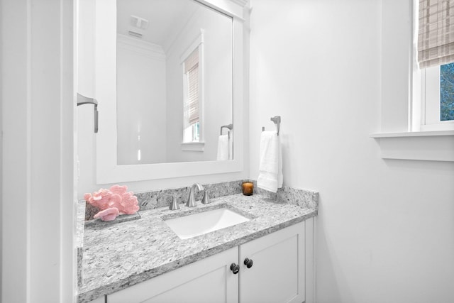 49 Clipper St, Inlet Beach, FL 32461 - bathroom featuring vanity and crown molding