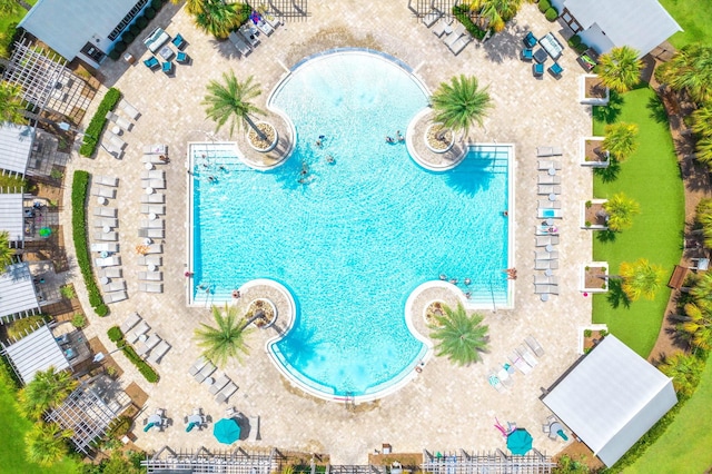 49 Clipper St, Inlet Beach, FL 32461 - drone / aerial view of a pool