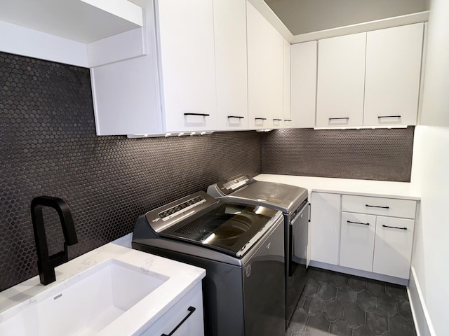 83 Norman Ct, Inlet Beach, FL 32461 - laundry area with cabinet space and separate washer and dryer