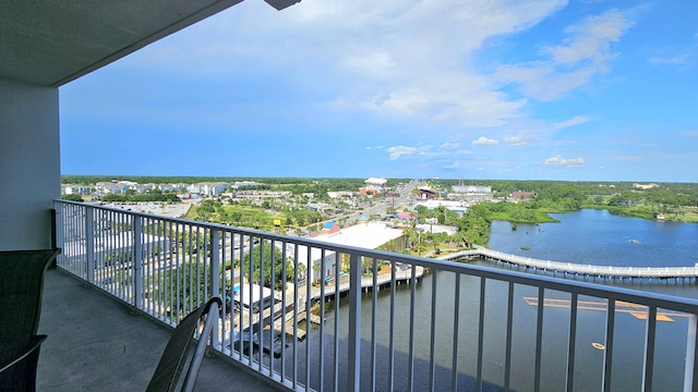 9902 S Thomas Dr Unit 933, Panama City Beach, FL 32408 - balcony featuring a water view