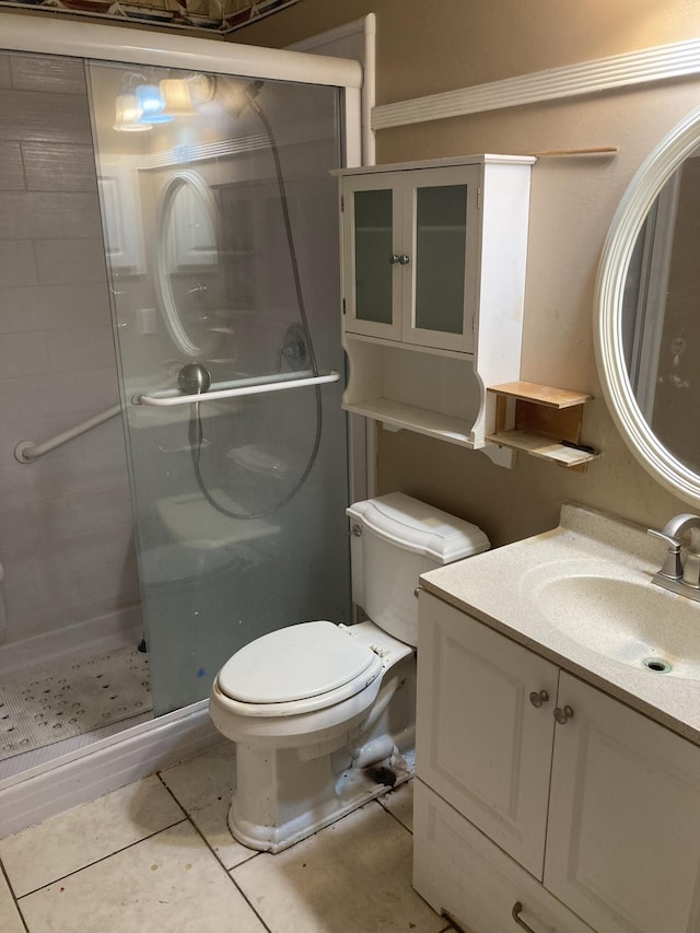 4627 Windstarr Dr, Destin, FL 32541 - full bathroom featuring a shower stall, vanity, and tile patterned flooring