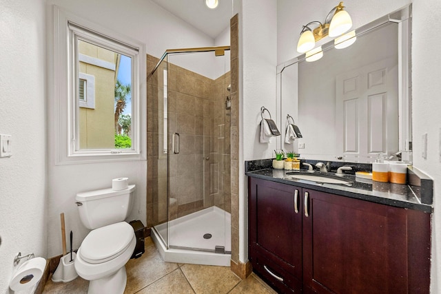 37 Conch Cay, Destin, FL 32541 - bathroom with vanity, tile patterned flooring, and a stall shower