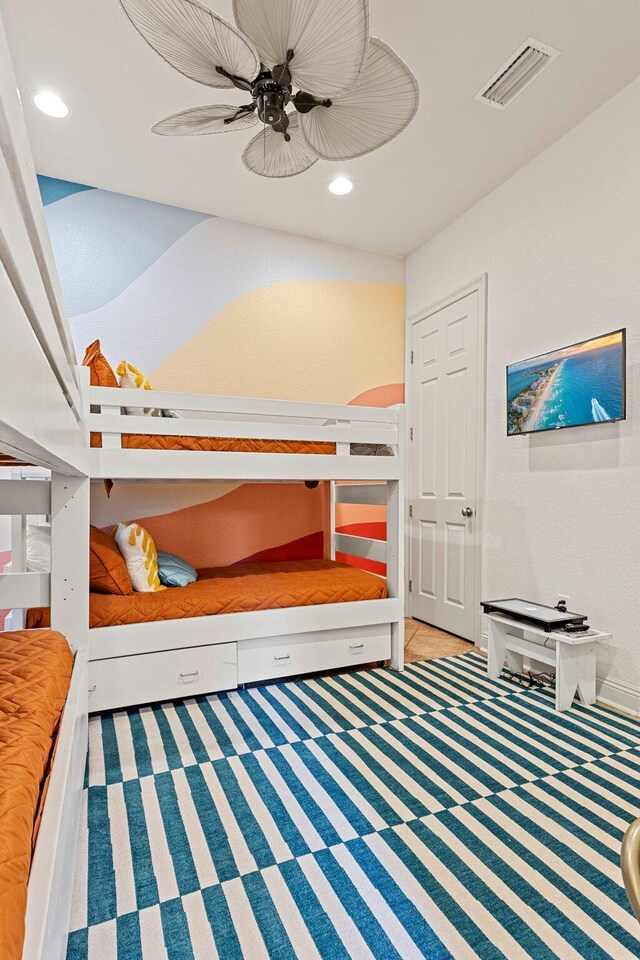 37 Conch Cay, Destin, FL 32541 - unfurnished bedroom with recessed lighting, carpet floors, and a ceiling fan