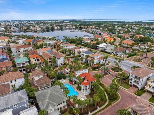 37 Conch Cay, Destin, FL 32541 - aerial view of residential area featuring a nearby body of water and a pool area
