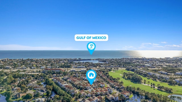 4739 Amhurst Cir, Destin, FL 32541 - aerial view of residential area featuring a local golf course and a large body of water