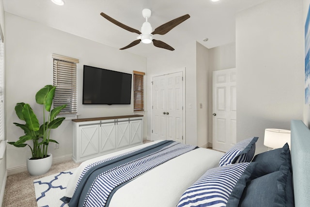 4739 Amhurst Cir, Destin, FL 32541 - bedroom featuring carpet flooring, a closet, and ceiling fan