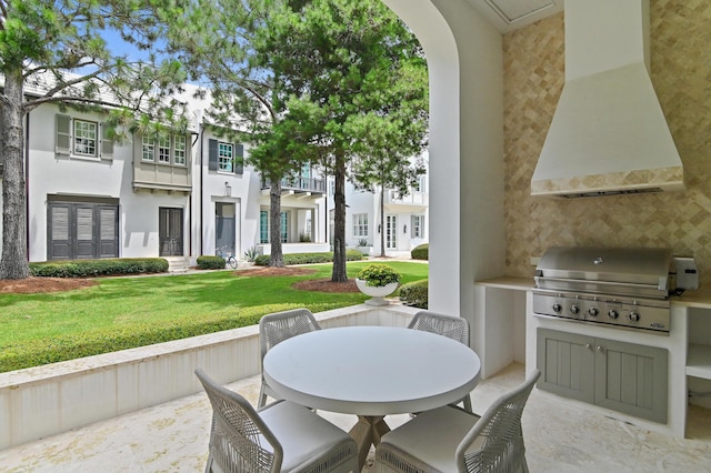37 Sugar Loaf Aly, Alys Beach, FL 32461 - view of patio with area for grilling and outdoor dining area