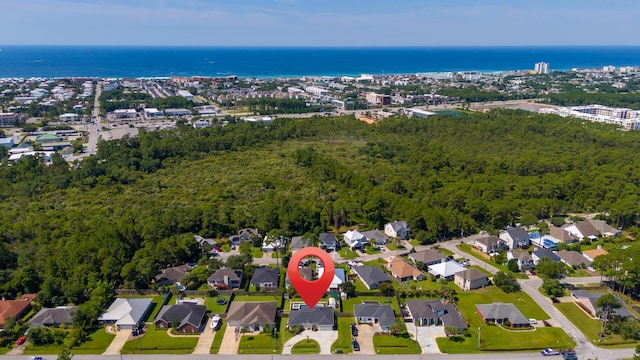 1009 Forest Shore Dr, Miramar Beach, FL 32550 - aerial view of property and surrounding area featuring a large body of water