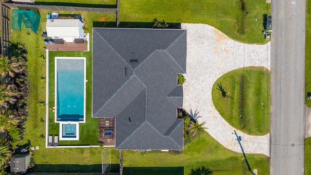 1009 Forest Shore Dr, Miramar Beach, FL 32550 - view from above of property featuring a pool area