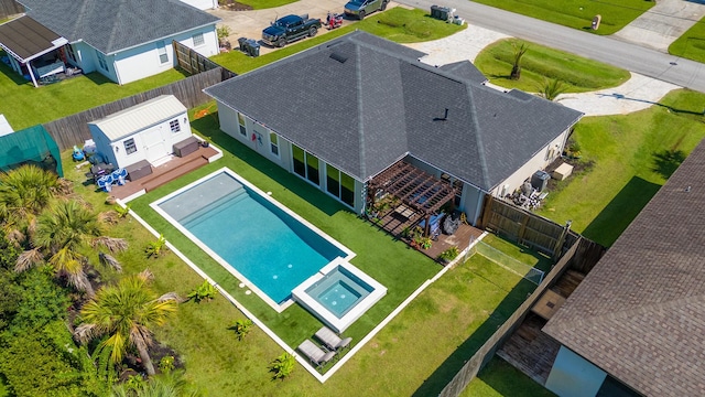 1009 Forest Shore Dr, Miramar Beach, FL 32550 - view from above of property featuring a pool