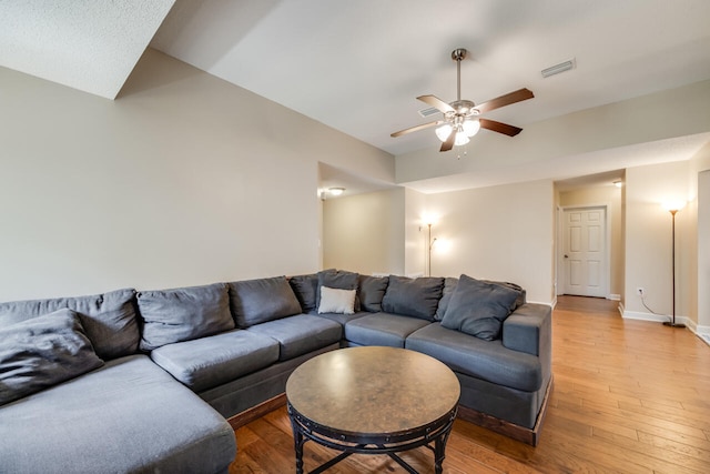 2808 Ping Ln, Crestview, FL 32539 - living room featuring light wood-type flooring and a ceiling fan