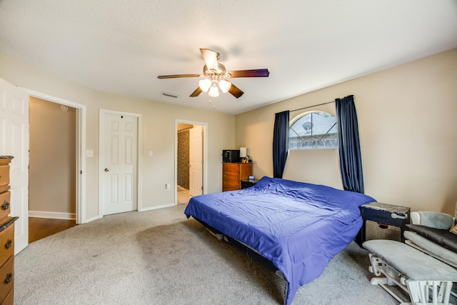 2808 Ping Ln, Crestview, FL 32539 - bedroom with carpet, ceiling fan, and ensuite bath