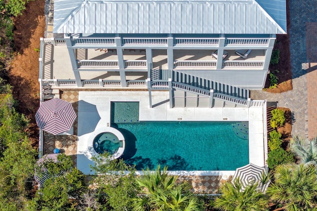 65 Sandy Shores Ct, Inlet Beach, FL 32461 - view from above of property with a pool