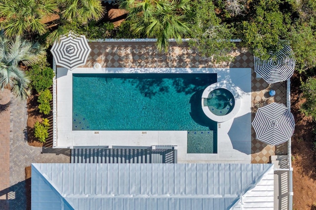 65 Sandy Shores Ct, Inlet Beach, FL 32461 - bird's eye view of a pool area