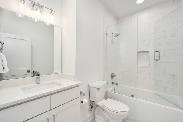 65 Sandy Shores Ct, Inlet Beach, FL 32461 - full bath with vanity, combined bath / shower with glass door, and recessed lighting