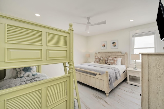 65 Sandy Shores Ct, Inlet Beach, FL 32461 - bedroom with ceiling fan and recessed lighting