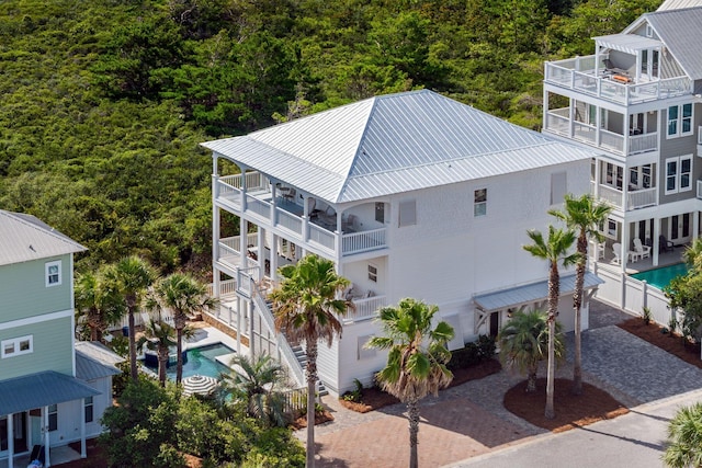 65 Sandy Shores Ct, Inlet Beach, FL 32461 - view of subject property with a pool