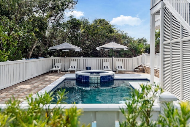 65 Sandy Shores Ct, Inlet Beach, FL 32461 - view of swimming pool with a patio and a pool with connected hot tub