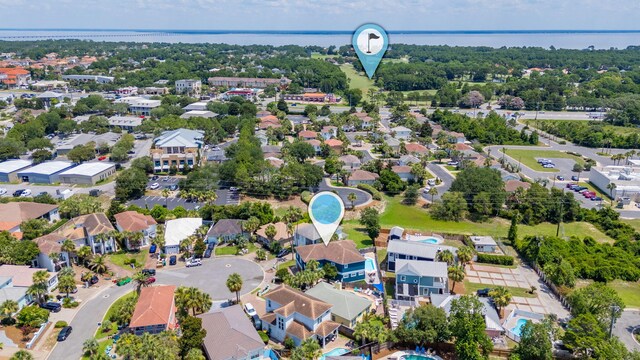 102 Terra Cotta Way, Destin, FL 32541 - aerial perspective of suburban area featuring a nearby body of water