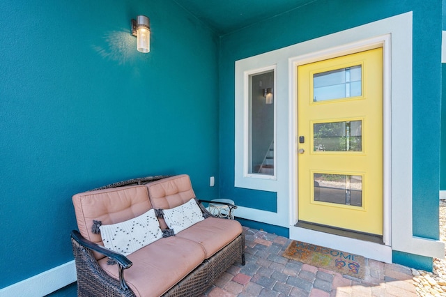 102 Terra Cotta Way, Destin, FL 32541 - doorway to property with stucco siding
