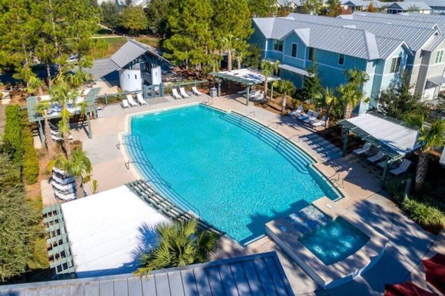 38 Blazing Star Dr, Santa Rosa Beach, FL 32459 - community pool featuring a patio