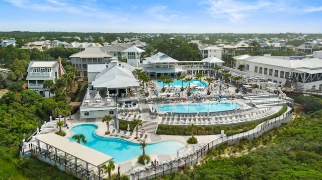 38 Blazing Star Dr, Santa Rosa Beach, FL 32459 - community pool with a patio and a residential view