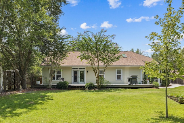172 Shady Ln, Freeport, FL 32439 - back of house with french doors and a deck