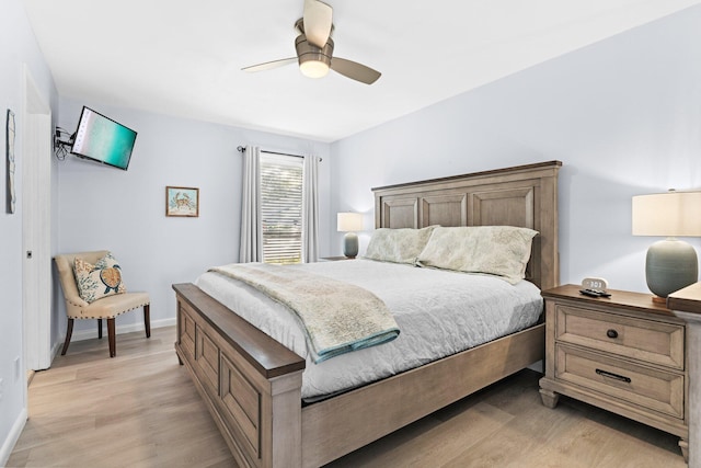 727 Sandpiper Pl # 10516, Miramar Beach, FL 32550 - bedroom with light wood-style floors and a ceiling fan