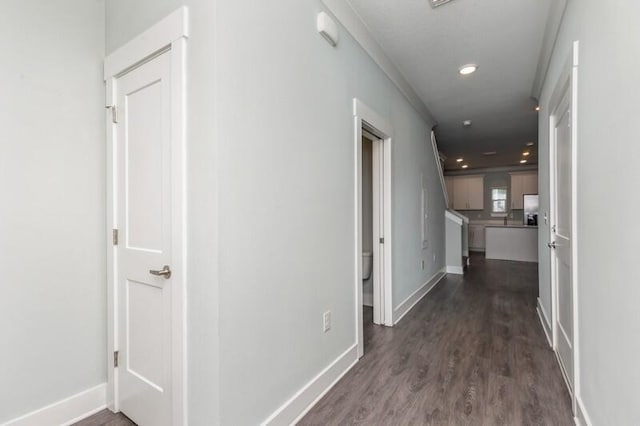 151 N Sand Palm Rd Unit 151, Freeport, FL 32439 - hallway with dark wood finished floors and recessed lighting