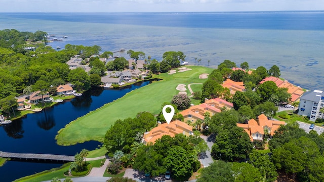 72 Vantage Pt, Miramar Beach, FL 32550 - aerial view of property's location with a nearby body of water, a golf course, and nearby suburban area