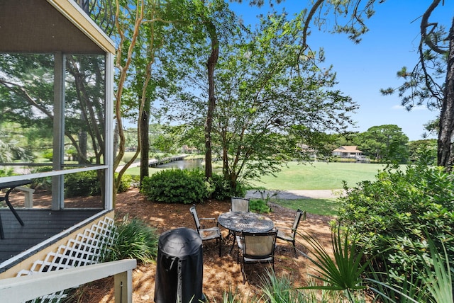 72 Vantage Pt, Miramar Beach, FL 32550 - view of green lawn with a water view