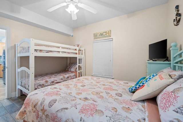 17643 Front Beach Rd Unit 1905, Panama City Beach, FL 32413 - bedroom with wood finished floors and a ceiling fan